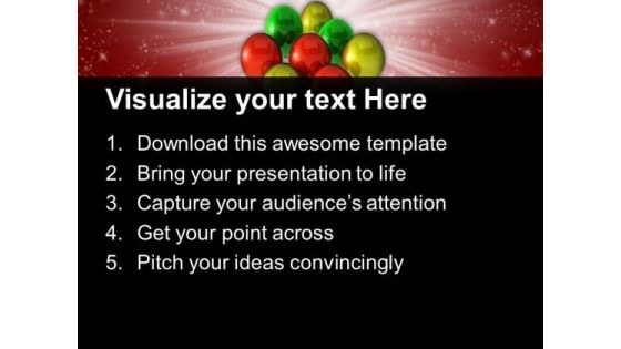 Colorful Balloons Party Holidays PowerPoint Templates Ppt Backgrounds For Slides 1212