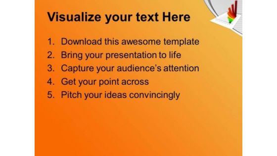 Colorful Bar Graph On Tablet PowerPoint Templates Ppt Backgrounds For Slides 0313