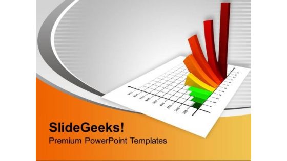 Colorful Bar Graph On Tablet PowerPoint Templates Ppt Backgrounds For Slides 0313