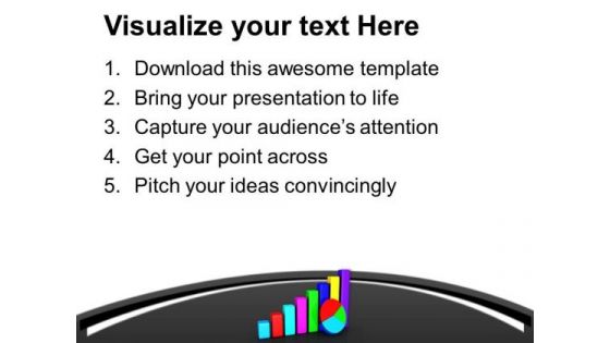 Colorful Bar Graph Pie Chart Success PowerPoint Templates Ppt Backgrounds For Slides 0213
