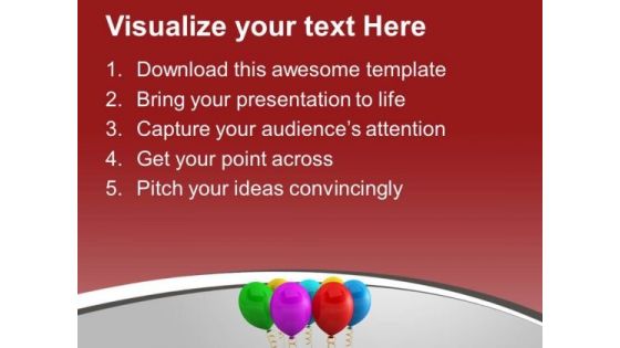 Colorful Birthday Balloons Party Backgroud PowerPoint Templates Ppt Backgrounds For Slides 0113