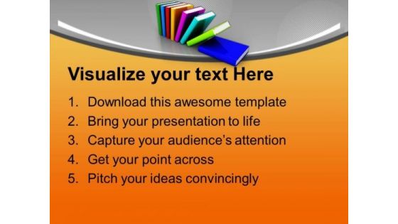 Colorful Books Education PowerPoint Templates And PowerPoint Themes 1012