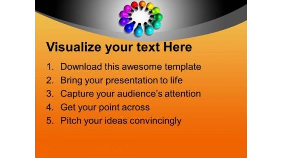 Colorful Bulbs In Circular Manner Technology PowerPoint Templates Ppt Backgrounds For Slides 0113