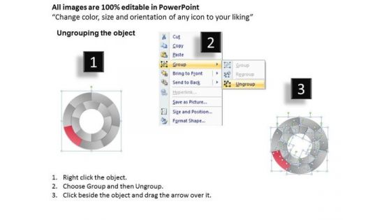 Colorful Concentric Process 7 Stages Business Plan PowerPoint Slides