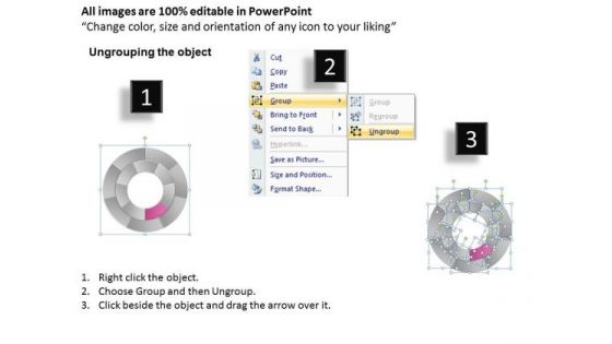 Colorful Concentric Process 7 Stages Business Plan Template PowerPoint Template