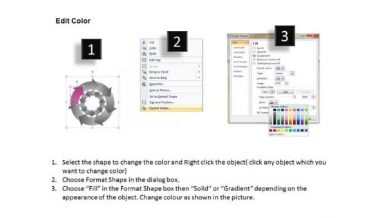 Colorful Curved Arrows Concentric 7 Processess Ppt Business Plan Help PowerPoint Templates