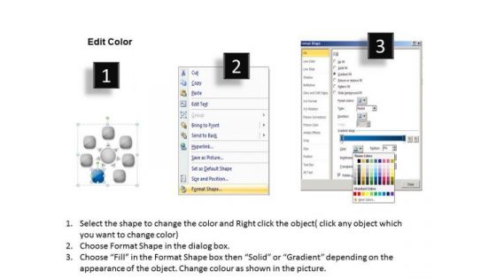 Colorful Diverging Circles And Arrows 7 Stages Cycle Spoke Chart PowerPoint Slides