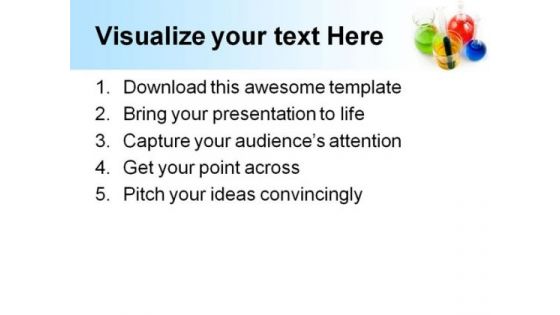 Colorful Flasks Science PowerPoint Themes And PowerPoint Slides 0611