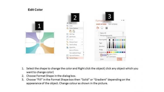 Colorful Four Staged Info Diagram PowerPoint Template