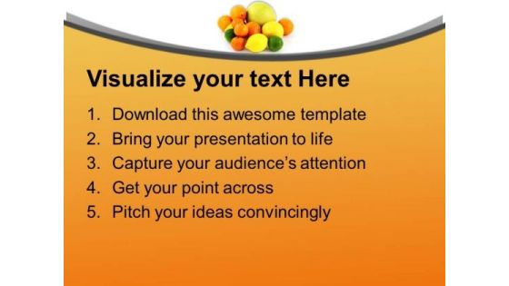 Colorful Fruits Healthy Life And Diet PowerPoint Templates Ppt Backgrounds For Slides 0213