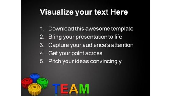 Colorful Gears Team Business PowerPoint Templates And PowerPoint Backgrounds 0511