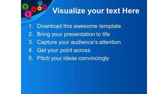 Colorful Gears Teamwork PowerPoint Templates And PowerPoint Themes 0412