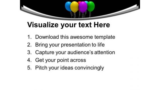Colorful Helium Balloons Design PowerPoint Templates Ppt Backgrounds For Slides 1212