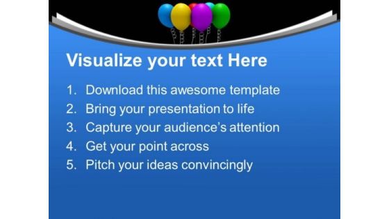 Colorful Helium Balloons Design PowerPoint Templates Ppt Backgrounds For Slides 1212