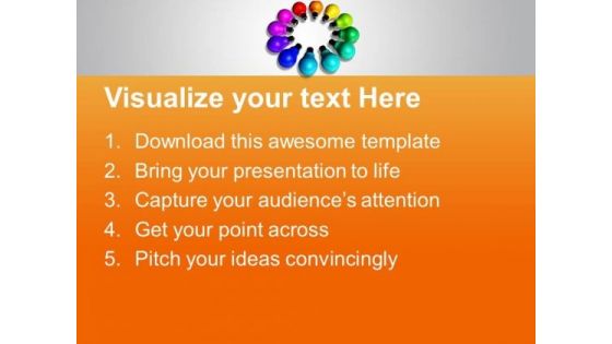 Colorful Ideas In Form Of Light Bulbs Business PowerPoint Templates Ppt Backgrounds For Slides 0113
