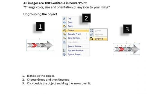 Colorful Illustration Using Arrows Flow Chart Creator Free PowerPoint Templates