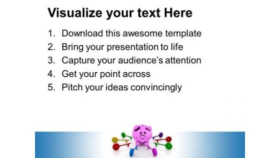 Colorful Keys Around Piggy Bank Security PowerPoint Templates And PowerPoint Themes 0912