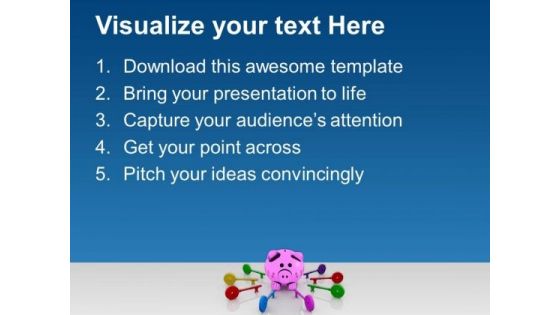 Colorful Keys Around Piggy Bank Security PowerPoint Templates And PowerPoint Themes 0912