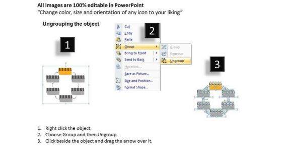 Colorful Lego Process Circular Manner 6 Steps Business Plan PowerPoint Slides