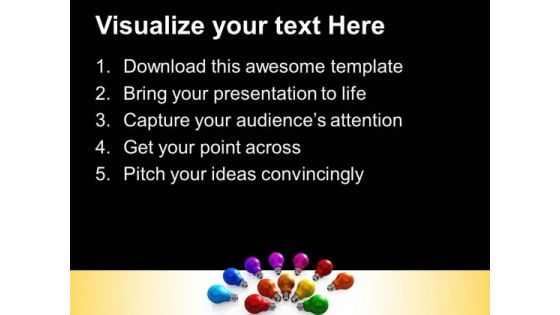 Colorful Light Bulbs Festival PowerPoint Templates And PowerPoint Themes 0812