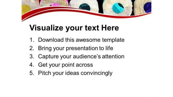 Colorful Pencil In Background PowerPoint Templates Ppt Backgrounds For Slides 0613