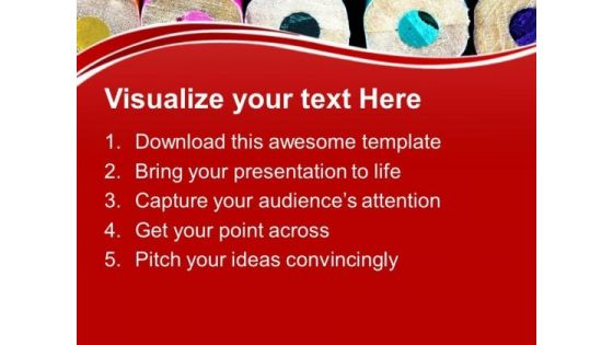 Colorful Pencil In Background PowerPoint Templates Ppt Backgrounds For Slides 0613
