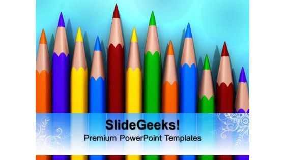 Colorful Pencils Education PowerPoint Templates And PowerPoint Themes 0812