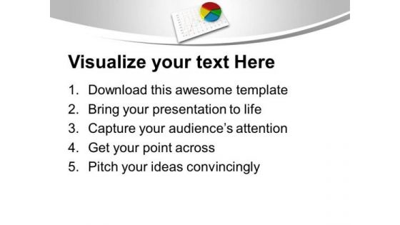 Colorful Pie Chart On Linear Graph PowerPoint Templates Ppt Backgrounds For Slides 0213