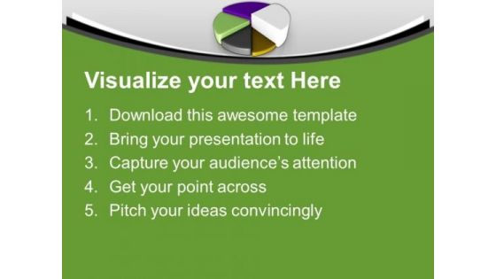 Colorful Pie Chart Result Display For Business PowerPoint Templates Ppt Backgrounds For Slides 0413