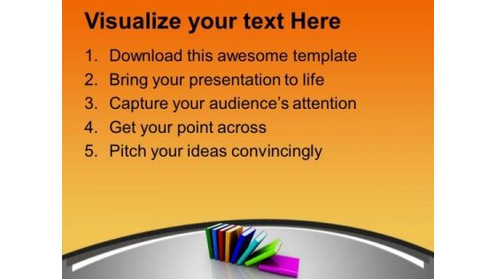 Colorful Pile Of Books Education PowerPoint Templates Ppt Backgrounds For Slides 0213