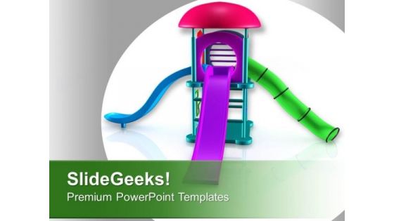 Colorful Playground Equipment For Children PowerPoint Templates Ppt Backgrounds For Slides 0213