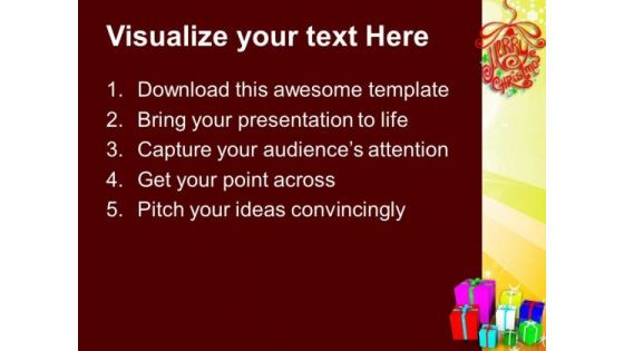 Colorful Presents Holiday PowerPoint Templates And PowerPoint Themes 1012