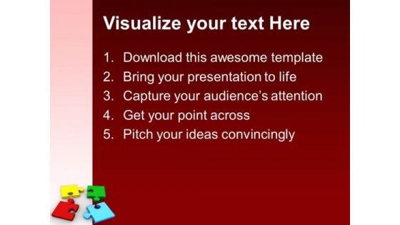 Colorful Puzzle Pieces Business PowerPoint Templates And PowerPoint Themes 1012