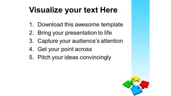 Colorful Puzzle Pieces PowerPoint Templates And PowerPoint Themes 1012