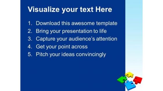 Colorful Puzzle Pieces PowerPoint Templates And PowerPoint Themes 1012