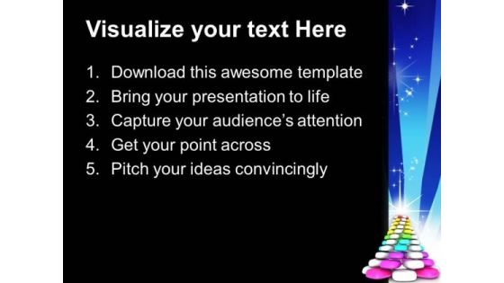 Colorful Pyramid Christmas Tree PowerPoint Templates Ppt Backgrounds For Slides 1212