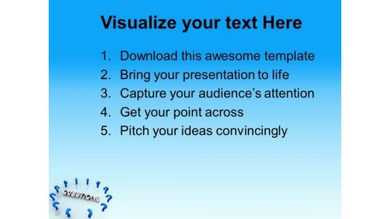Colorful Question Marks Marketing PowerPoint Templates And PowerPoint Themes 1012