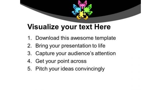 Colorful Team Joining Puzzles Solution PowerPoint Templates Ppt Backgrounds For Slides 0213