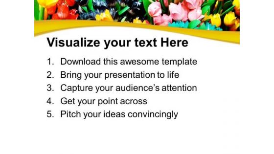 Colorful Tulips For Gifting Purpose PowerPoint Templates Ppt Backgrounds For Slides 0213