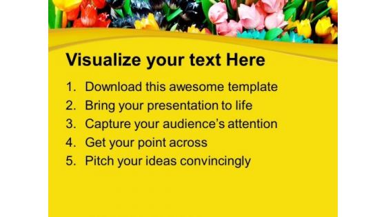 Colorful Tulips For Gifting Purpose PowerPoint Templates Ppt Backgrounds For Slides 0213