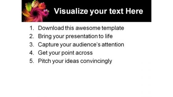 Colorful Twirl Rays Beauty PowerPoint Themes And PowerPoint Slides 0411