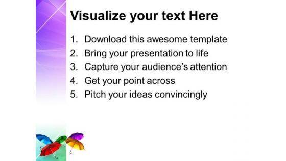 Colorful Umbrellas Abstract PowerPoint Templates And PowerPoint Themes 0912