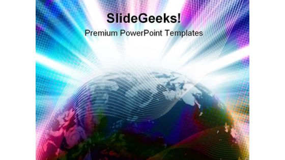 Coloured Earth From Space Abstract PowerPoint Themes And PowerPoint Slides 0411