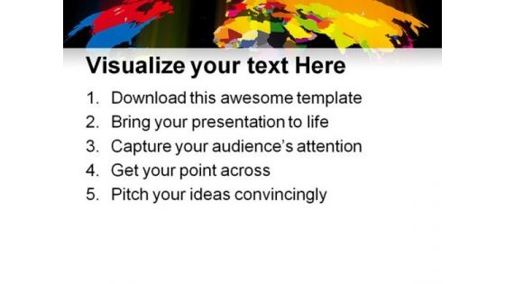 Coloured World Globe PowerPoint Themes And PowerPoint Slides 0411