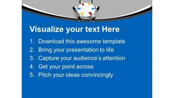 Combine All The Solution Puzzle In Team Meeting PowerPoint Templates Ppt Backgrounds For Slides 0613