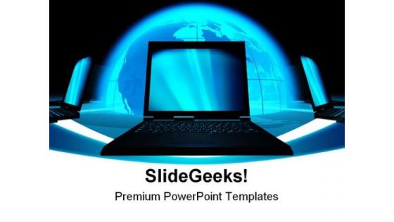 Communication Concept Computer PowerPoint Templates And PowerPoint Backgrounds 0411