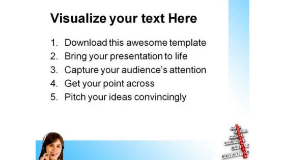 Communication Crossword Metaphor PowerPoint Themes And PowerPoint Slides 0411