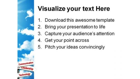 Communication Travel PowerPoint Template 1110