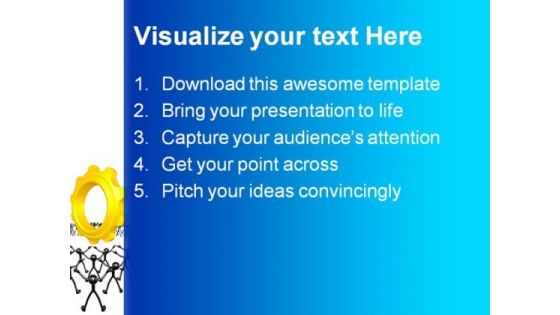 Community Gears Industrial PowerPoint Themes And PowerPoint Slides 0511