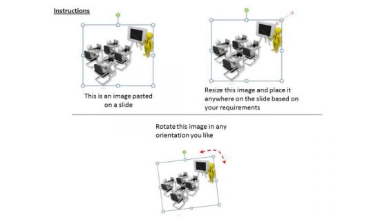Company Business Strategy 3d Man Taking Lecture Character